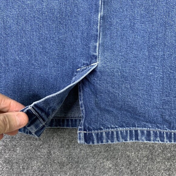 Eddie Bauer Denim Skirt Women Size 18 Straight Above Knee Pockets - Picture 5 of 7